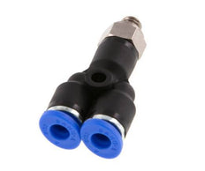 Racor de 4mm x M 5 Y con rosca macho Latón/PA 66 NBR Giratorio [2 Piezas]