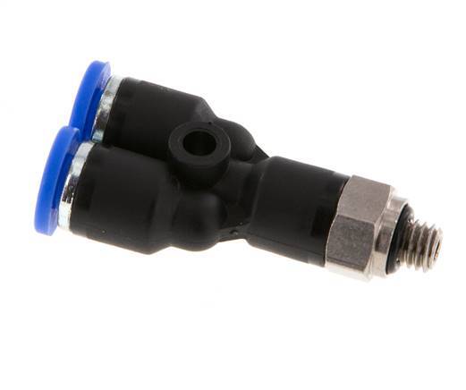 Racor de 4mm x M 5 Y con rosca macho Latón/PA 66 NBR Giratorio [2 Piezas]