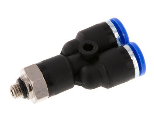 Racor de 6mm x M 5 Y con rosca macho Latón/PA 66 NBR Giratorio [2 Piezas]