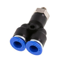 Racor de 6mm x M 5 Y con rosca macho Latón/PA 66 NBR Giratorio [2 Piezas]