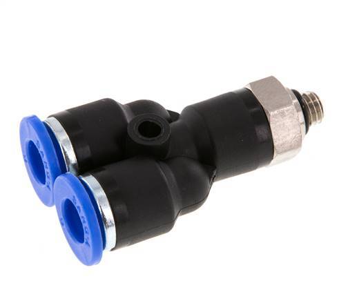 Racor de 6mm x M 5 Y con rosca macho Latón/PA 66 NBR Giratorio [2 Piezas]