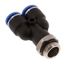 Racor rápido en Y de 10 mm x G3/8'' con rosca macho Latón/PA 66 NBR Giratorio