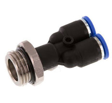 Racor rápido en Y de 8 mm x G1/2'' con rosca macho Latón/PA 66 NBR Giratorio