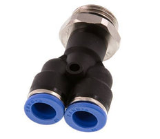 Racor rápido en Y de 10 mm x G1/2'' con rosca macho Latón/PA 66 NBR Giratorio