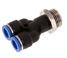 Racor rápido en Y de 10 mm x G1/2'' con rosca macho Latón/PA 66 NBR Giratorio