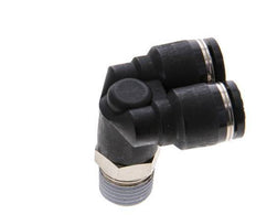 8mm x R1/4'' Y Push-in Fitting with Male Threads Brass/PBT NBR Rotatable