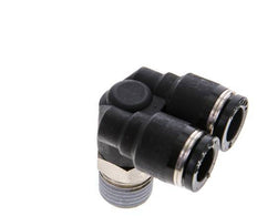 8mm x R1/4'' Y Push-in Fitting with Male Threads Brass/PBT NBR Rotatable