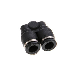 8mm x R1/4'' Y Push-in Fitting with Male Threads Brass/PBT NBR Rotatable