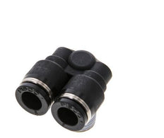 8mm x R1/4'' Y Push-in Fitting with Male Threads Brass/PBT NBR Rotatable