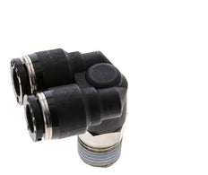 8mm x R1/4'' Y Push-in Fitting with Male Threads Brass/PBT NBR Rotatable