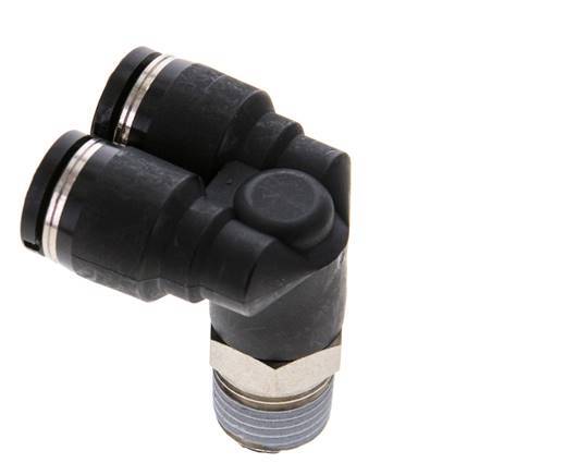8mm x R1/4'' Y Push-in Fitting with Male Threads Brass/PBT NBR Rotatable