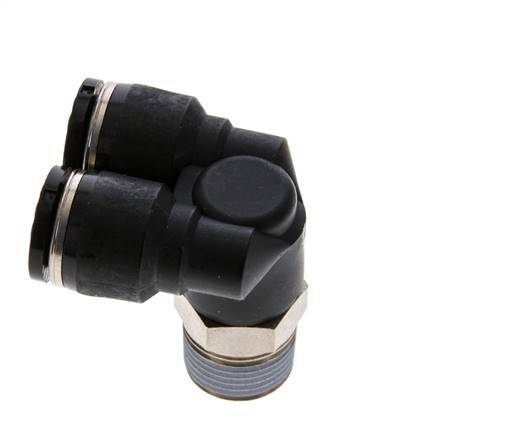 10mm x R3/8'' Y Push-in Fitting with Male Threads Brass/PBT NBR Rotatable