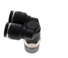 10mm x R3/8'' Y Push-in Fitting with Male Threads Brass/PBT NBR Rotatable