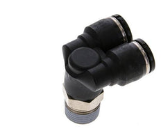 10mm x R3/8'' Y Push-in Fitting with Male Threads Brass/PBT NBR Rotatable
