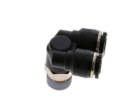 10mm x R3/8'' Y Push-in Fitting with Male Threads Brass/PBT NBR Rotatable