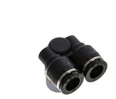 10mm x R3/8'' Y Push-in Fitting with Male Threads Brass/PBT NBR Rotatable