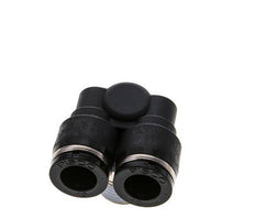 10mm x R3/8'' Y Push-in Fitting with Male Threads Brass/PBT NBR Rotatable