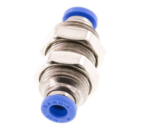 Racor de 4mm Latón/PA 66 NBR Bulkhead [2 Piezas]