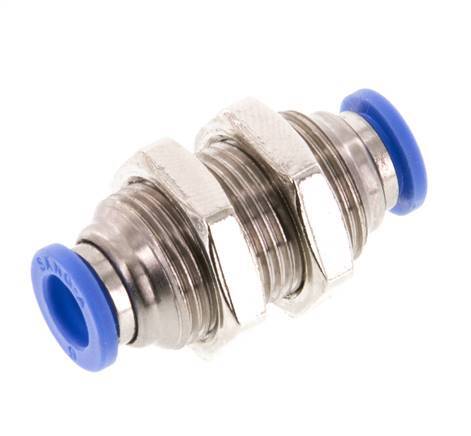 Racor rápido de 6mm de latón/PA 66 NBR Bulkhead [2 piezas]