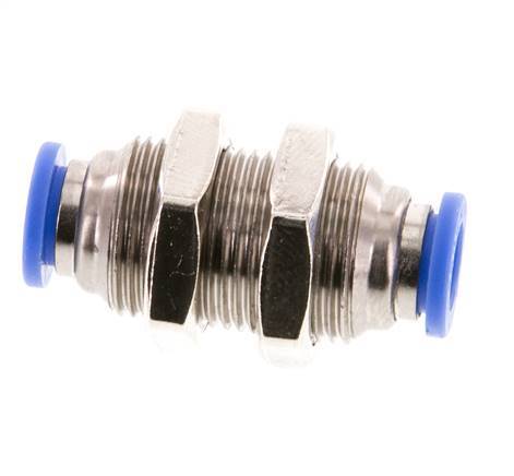 Racor rápido de 6mm de latón/PA 66 NBR Bulkhead [2 piezas]