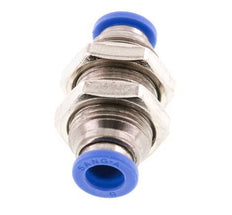 Racor rápido de 6mm de latón/PA 66 NBR Bulkhead [2 piezas]