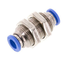 Racor rápido de 6mm de latón/PA 66 NBR Bulkhead [2 piezas]