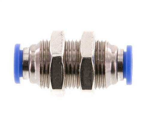 Racor rápido de 6mm de latón/PA 66 NBR Bulkhead [2 piezas]