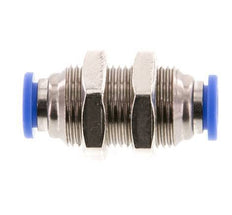 Racor rápido de 6mm de latón/PA 66 NBR Bulkhead [2 piezas]