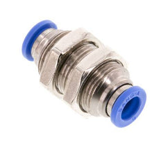 Racor rápido de 6mm de latón/PA 66 NBR Bulkhead [2 piezas]