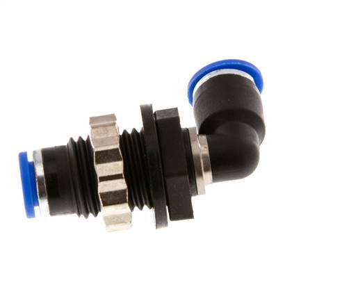 6mm 90deg Codo Racor pasamuros PA 66 NBR Pasamuros [2 Piezas]