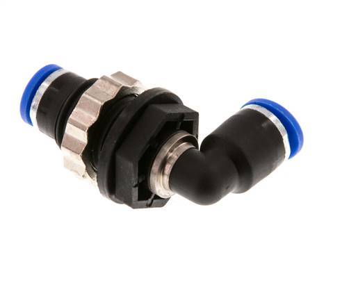 6mm 90deg Codo Racor pasamuros PA 66 NBR Pasamuros [2 Piezas]