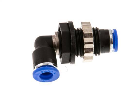 6mm 90deg Codo Racor pasamuros PA 66 NBR Pasamuros [2 Piezas]