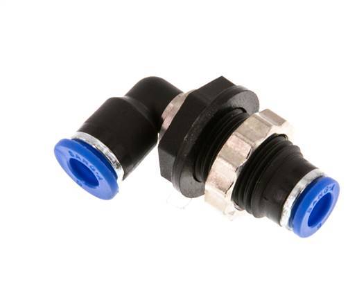 6mm 90deg Codo Racor pasamuros PA 66 NBR Pasamuros [2 Piezas]