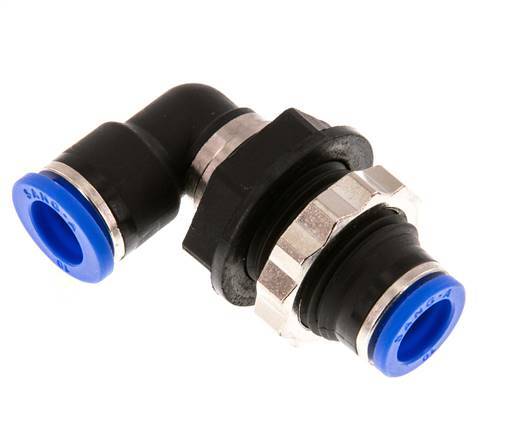 Codo de 90 grados de 10mm Racor de PA 66 NBR