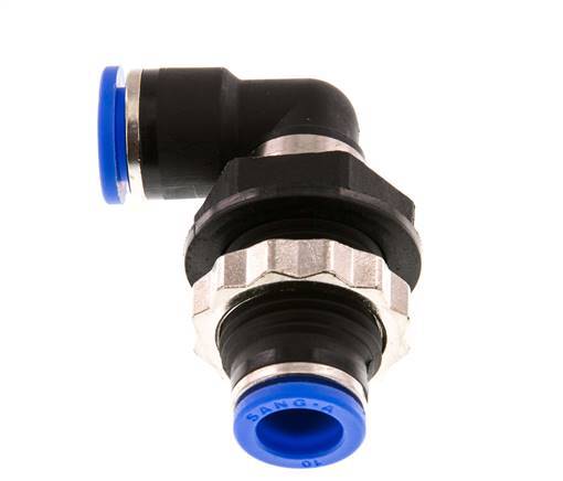 Codo de 90 grados de 10mm Racor de PA 66 NBR