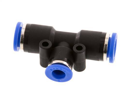 Racor en T de 6mm x 8mm PA 66 NBR [2 piezas]