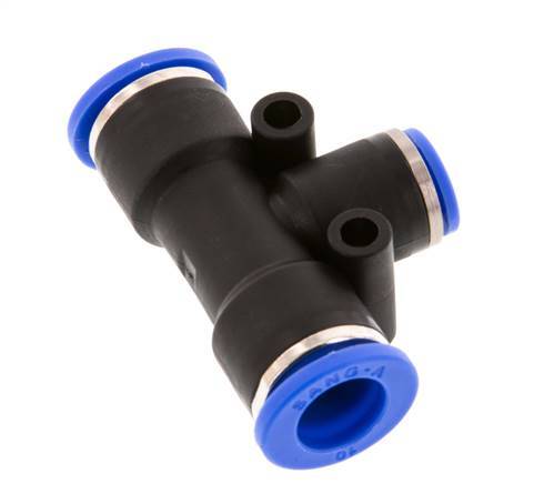 Racor en T de 6mm x 10mm PA 66 NBR [2 piezas]