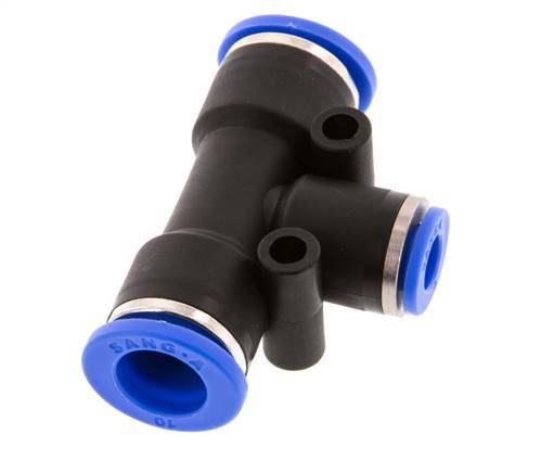Racor en T de 6mm x 10mm PA 66 NBR [2 piezas]
