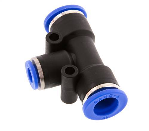 Racor en T de 6mm x 10mm PA 66 NBR [2 piezas]