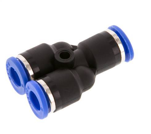 Racor rápido en Y de 6 mm PA 66 NBR [2 piezas]