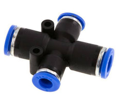 Racor en cruz 6mm x 8mm PA 66 NBR 2 salidas