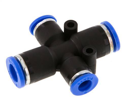 Racor en cruz 6mm x 8mm PA 66 NBR 2 salidas