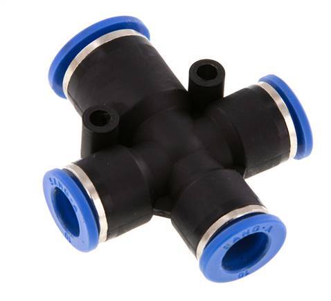 Racor en cruz 10mm x 12mm PA 66 NBR 3 salidas