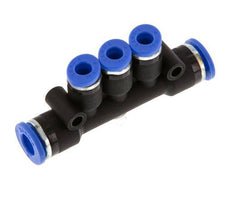 Racor de 3 vías de 4mm x 6mm latón/PA 66 NBR [2 piezas]