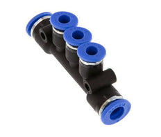 Racor de 3 vías de 4mm x 6mm latón/PA 66 NBR [2 piezas]