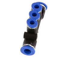 Racor de 3 vías de 4mm x 6mm latón/PA 66 NBR [2 piezas]