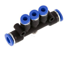 Racor de 3 vías de 4mm x 6mm latón/PA 66 NBR [2 piezas]