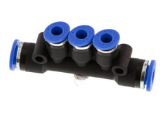 Racor de 3 vías de 4mm x 6mm latón/PA 66 NBR [2 piezas]