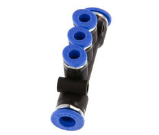 Racor de 3 vías de 4mm x 6mm latón/PA 66 NBR [2 piezas]