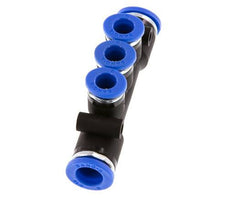 Racor rápido de 3 vías 6mm x 8mm Latón/PA 66 NBR